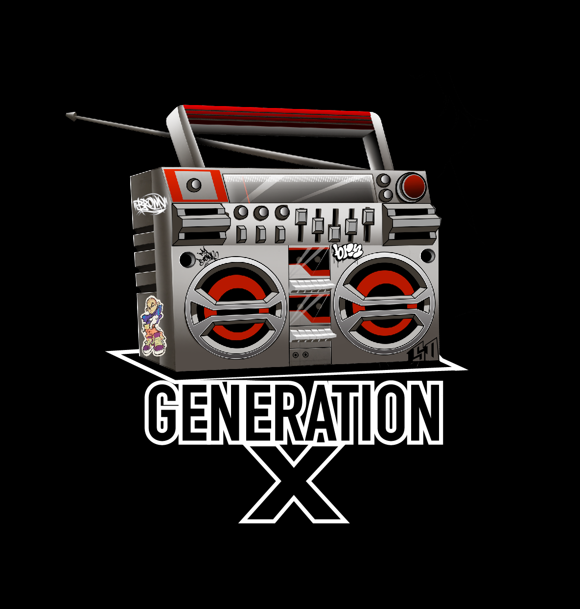 BOOMBOX GENERATION X T SHIRT